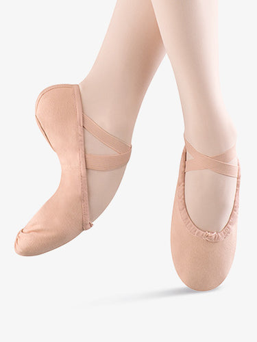 S0277L Bloch Ladies Split Sole Canvas Ballet Slipper (Pink)