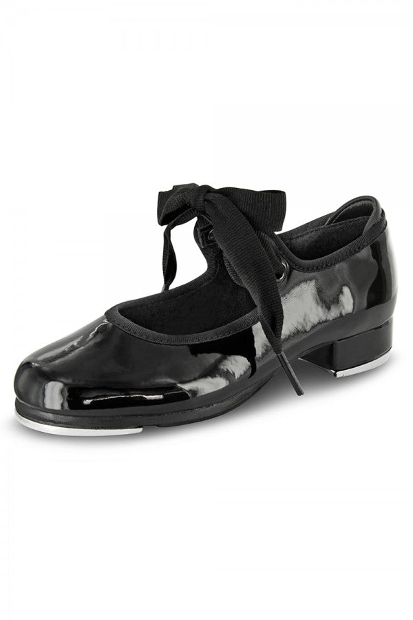 S0350 Bloch Annie Ribbon Tie Tap Shoe (Black Patent Leather)