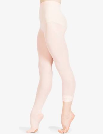 DANSKIN - Adult Theatrical Pink Textured Footed Tights Size C