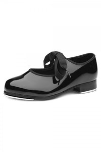 DN3720 Bloch Ribbon Tie Tap Shoe (Black Patent Leather)