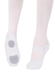 2037W Capezio Adult Split Sole Canvas Hanami Ballet Shoe (White)