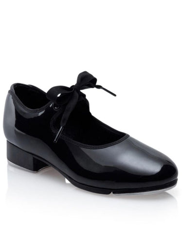 356 Capezio Adult Shuffle Tap Shoe (Black Patent Leather)