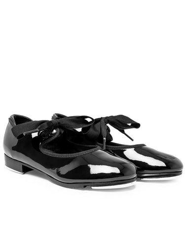 356C Capezio Child Shuffle Tap Shoe (Black Patent Leather)